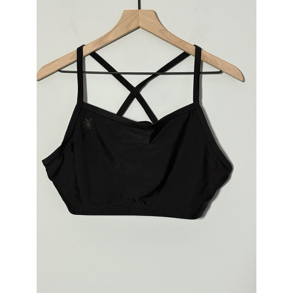 UV SKINZ Active Swim Bra Black Size 2XL No Padding UPF 50+ Sun Protection